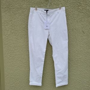 NWT Theory Trecca 2 Cuff White Pants